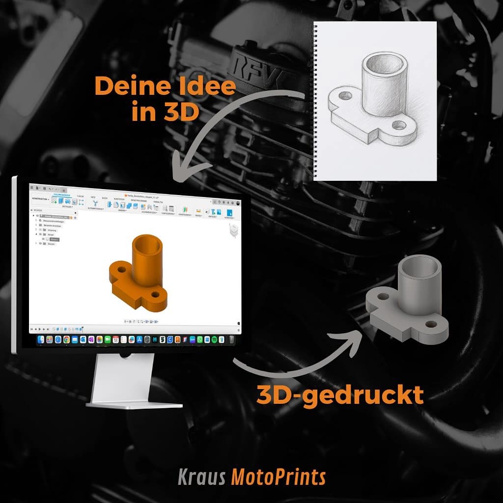 3D-Druck Projekt für ein Motorrad